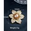 1 Elegant Look And Personalized Full Diamond Bauhinia Pearl Women'S Pin Brooch Cardigan Suit Accessory ClipElegant Jewelry