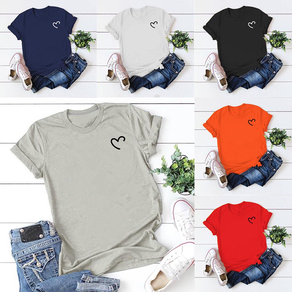 

Fashion Women Lady Casual Short Sleeve Printing Blouse T-Shirt Tops