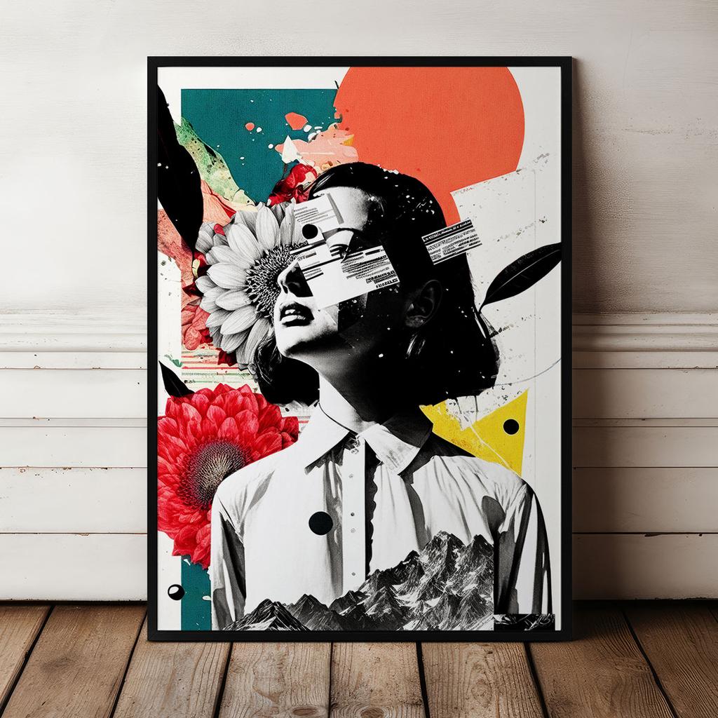 Plakat portret kolaż obrazy kolaże