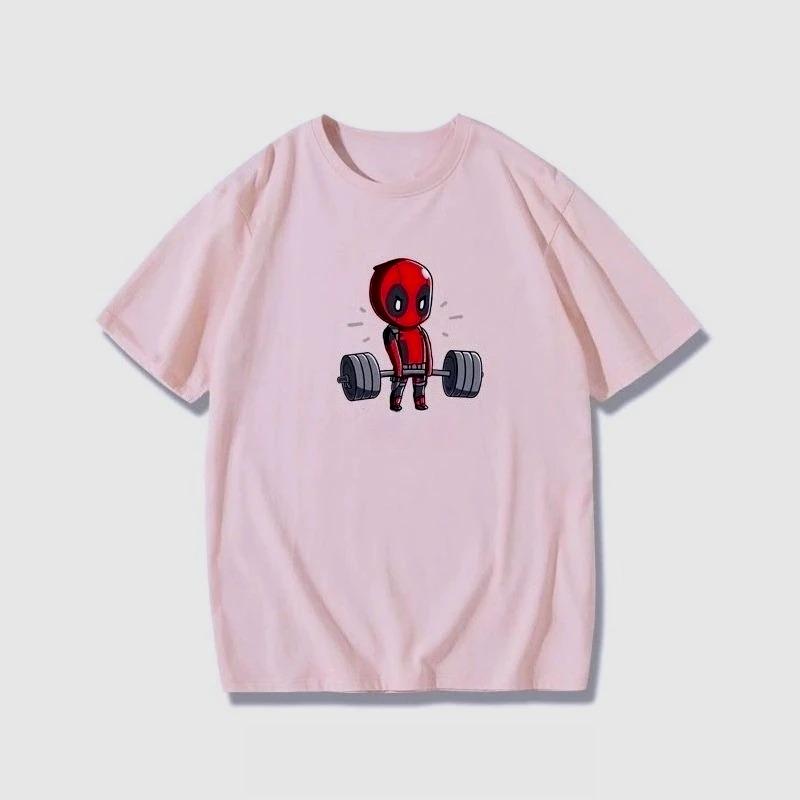 2025 Weightlifter Printed T-shirt for Men and Women Couples Pure Cotton Casual Loose Fashion Autumn and Winter Versatile T-shirt
