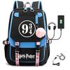 Large Capacity Schoolbag with Shoulder Strap; Student Three-piece Pencil Case Set