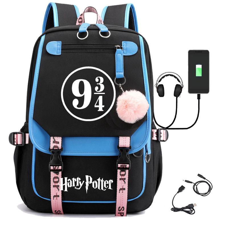 Large Capacity Schoolbag with Shoulder Strap; Student Three-piece Pencil Case Set