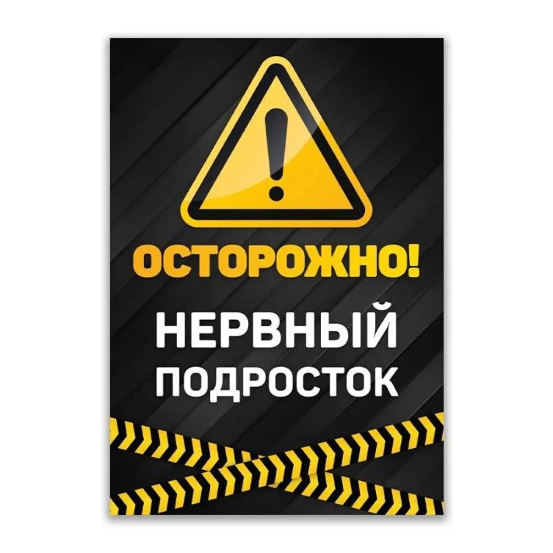 Warning Evil Landlady Metal Sign, INFO-MAG Fence Plaque 20x30cm