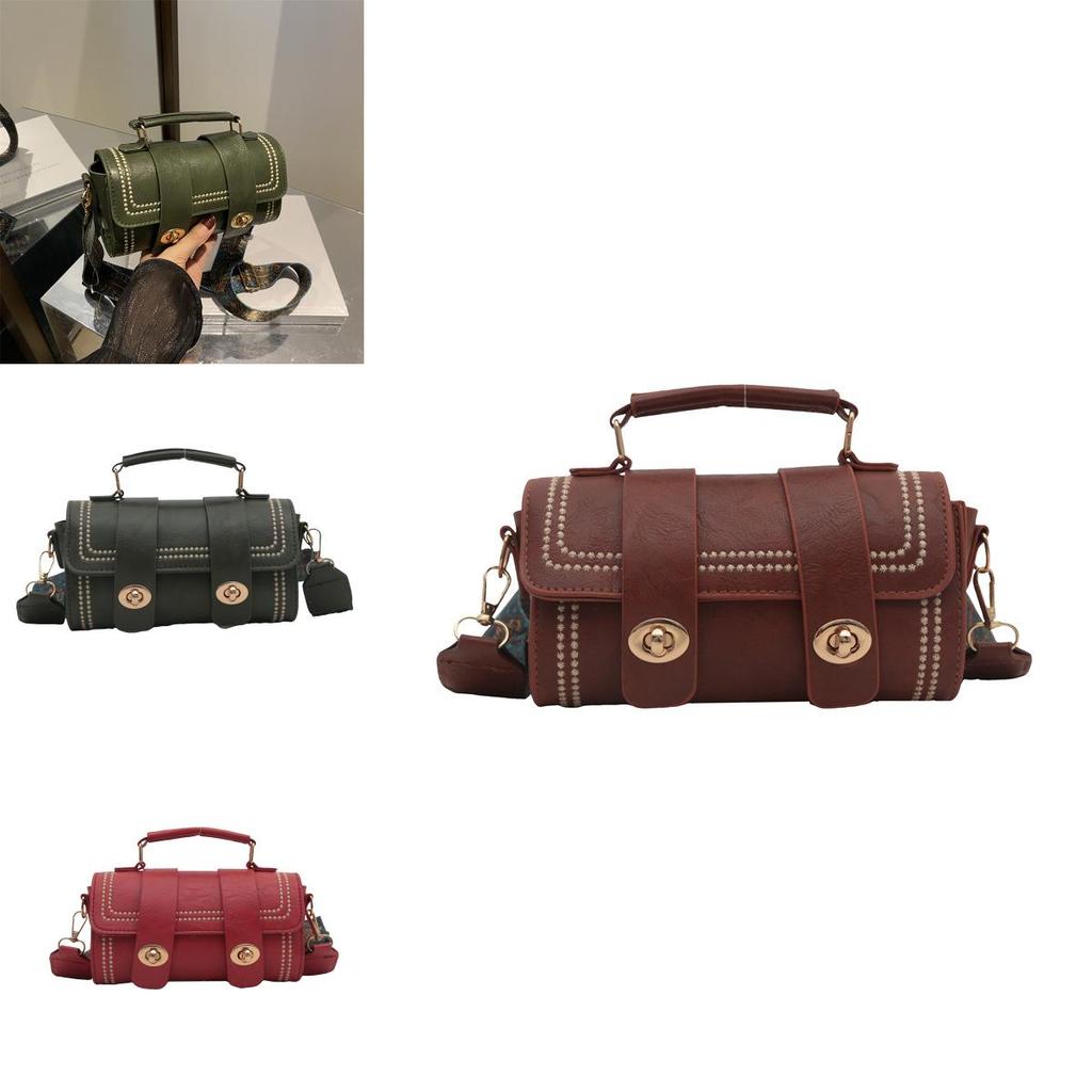 Small Rectangular Pu Bag For Women With Lock Closure And Smartphone Pocket For Daily Use