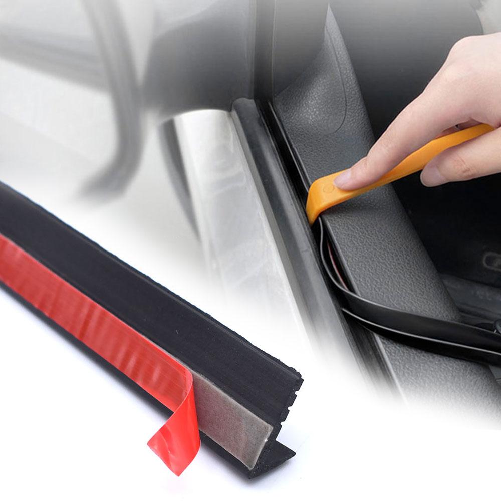 Tira de sellado para ventana de coche, tiras de sellado de puertas laterales en forma de V, relleno de goma automático, aislamiento acústico, burlete, accesorios de herramientas selladoras