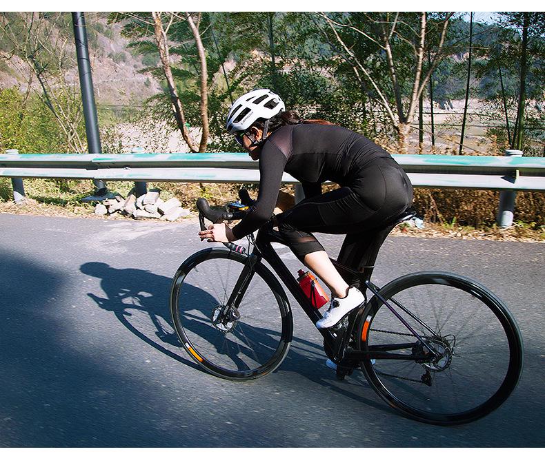 Lampaida Women's Quick-Dry Long-Sleeve Cycling Jersey for Spring/Summer