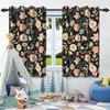 2pcs Luxury Boho Flowers Window Curtains for Home Bedroom Living Room Drakening Heat Insulation Noise Reduction Blackout Drapes
