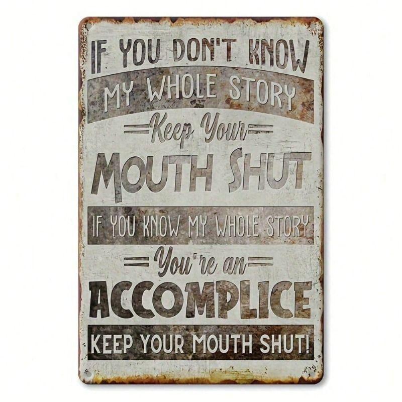 Vintage Metal Wall Art Sign, Retro Poster for Bar