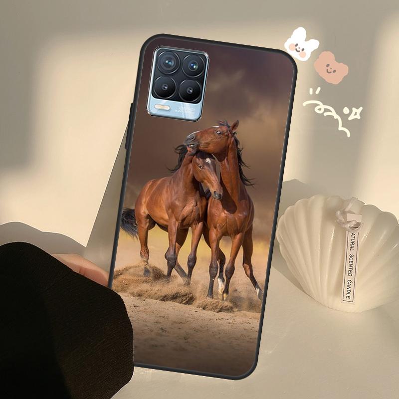 Horses Running For OnePlus 10 Pro 9 Pro 8T Nord2 9R Case For Realme GT 2 Pro 7 8 GT Neo2 9i 8i C21 Coque