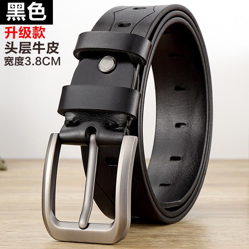 

Ремень из натуральной кожи, без перфорации, ретро-ремень из натуральной коровьей кожи первого слоя, японская пряжка, гладкий край ручной работы, светлый низ, растительное дубление. 125cm