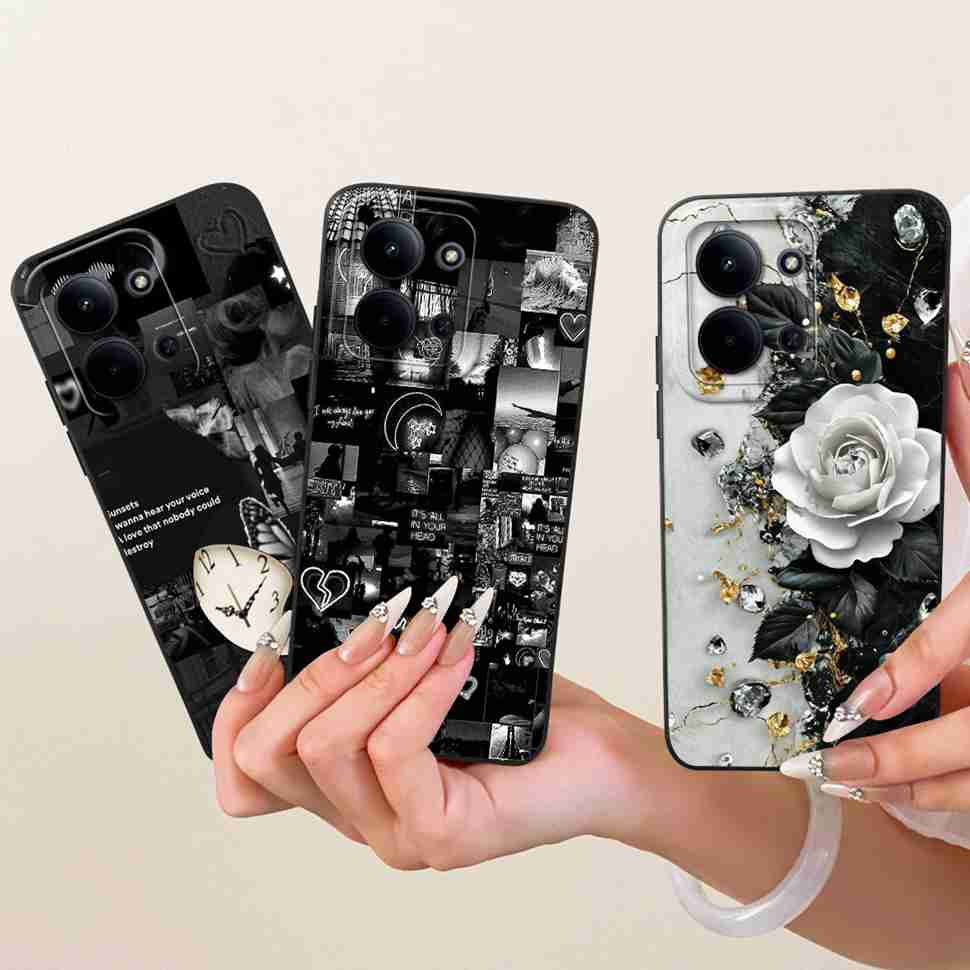 For Xiaomi Redmi 15C 4G Case Cute Couple Flower Cartoon Cover Phone Case For Xiaomi Redmi 15C Redmi15C 4G 5G Back Cover Capa