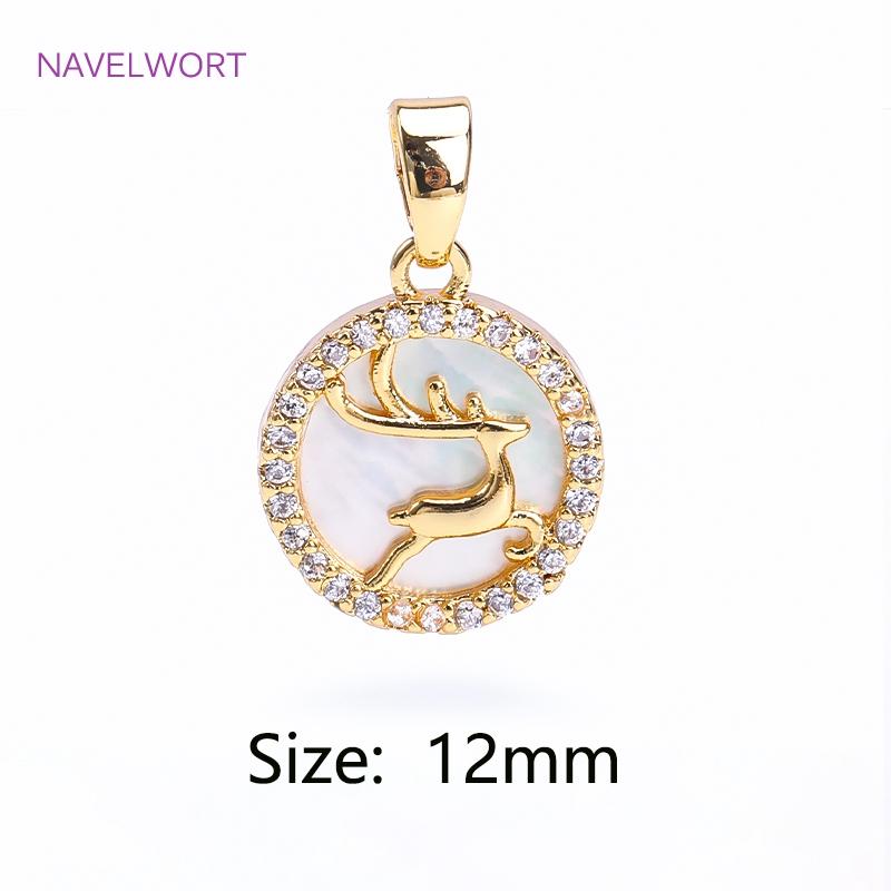 Wholesale 18k Gold Plated Brass Heart/Butterfly Pendants Charms,Natural Shell Charms For Jewelry Making,DIY Necklace Accessories