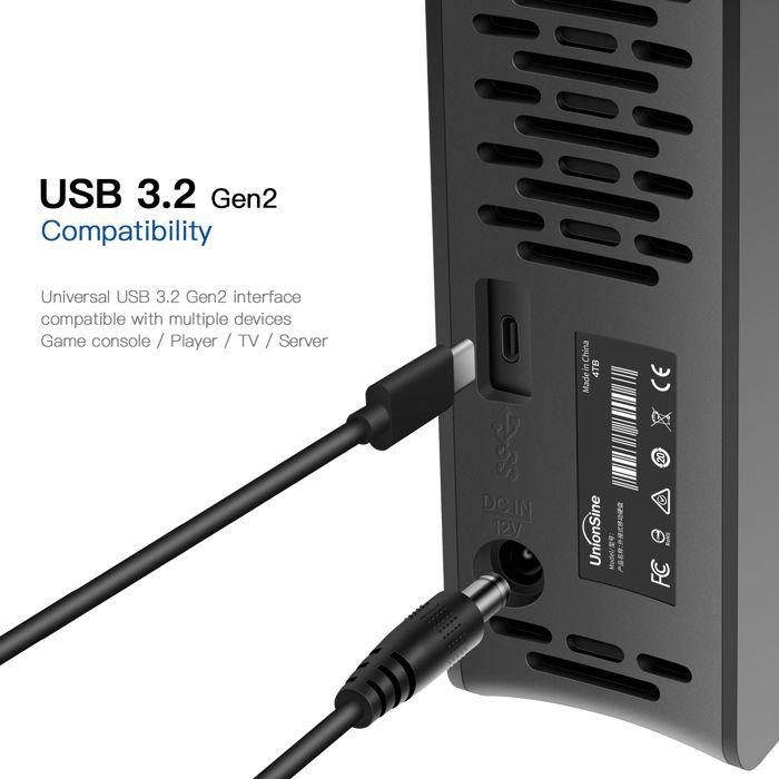 Desktop External Hard Drive - UnionSine- Portable Expansion - 20 TB - USB 3.0 -3.5''