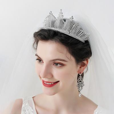 Beauty Pageant Headwear Exaggerated Crown Headband Photo Studio Wedding Makeup Hair Accessories Alloy Bride