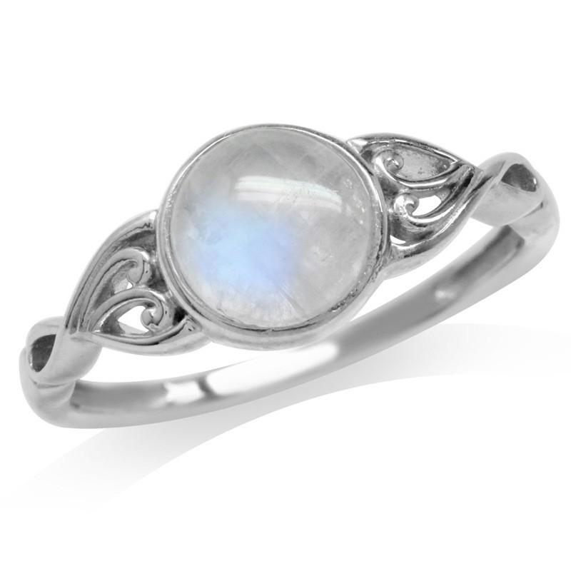 

European and American Fashion Creative Moonlight Stone Victorian Style Single Grain Ring Vintage Punk Ring 10