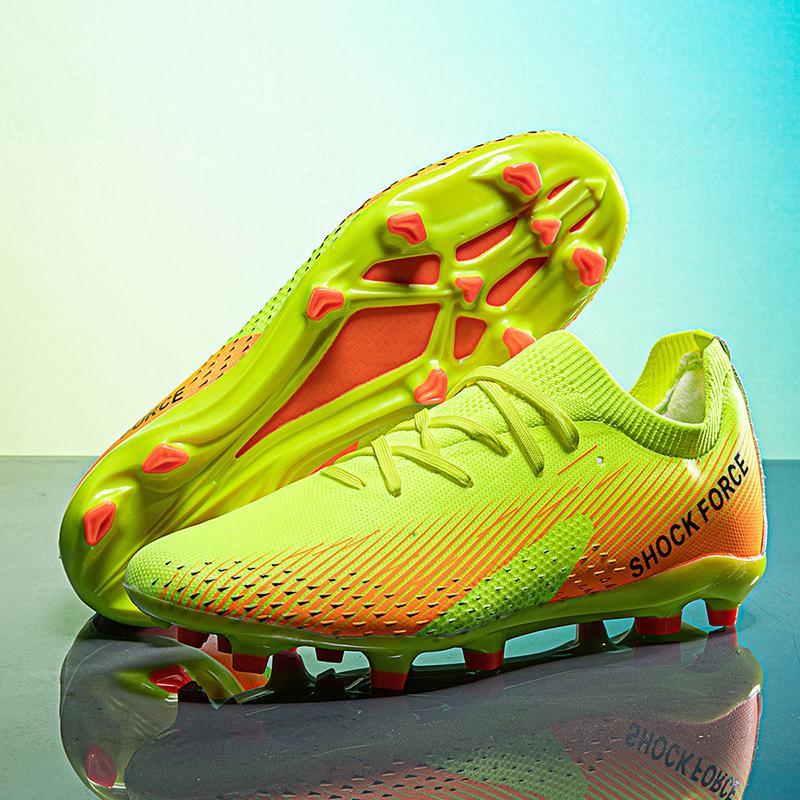 

Мужские футбольные бутсы FG нескользящие бутсы для игры на траве тренировочные кроссовки на шнуровке мягкие сверхлегкие кроссовки высокого качества футбольные бутсы 35-45 45 жёлтый