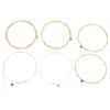 2Sets Brass Material Acoustic Guitar Strings Golden And Silver Guitar Strings  For Acoustic Guitar