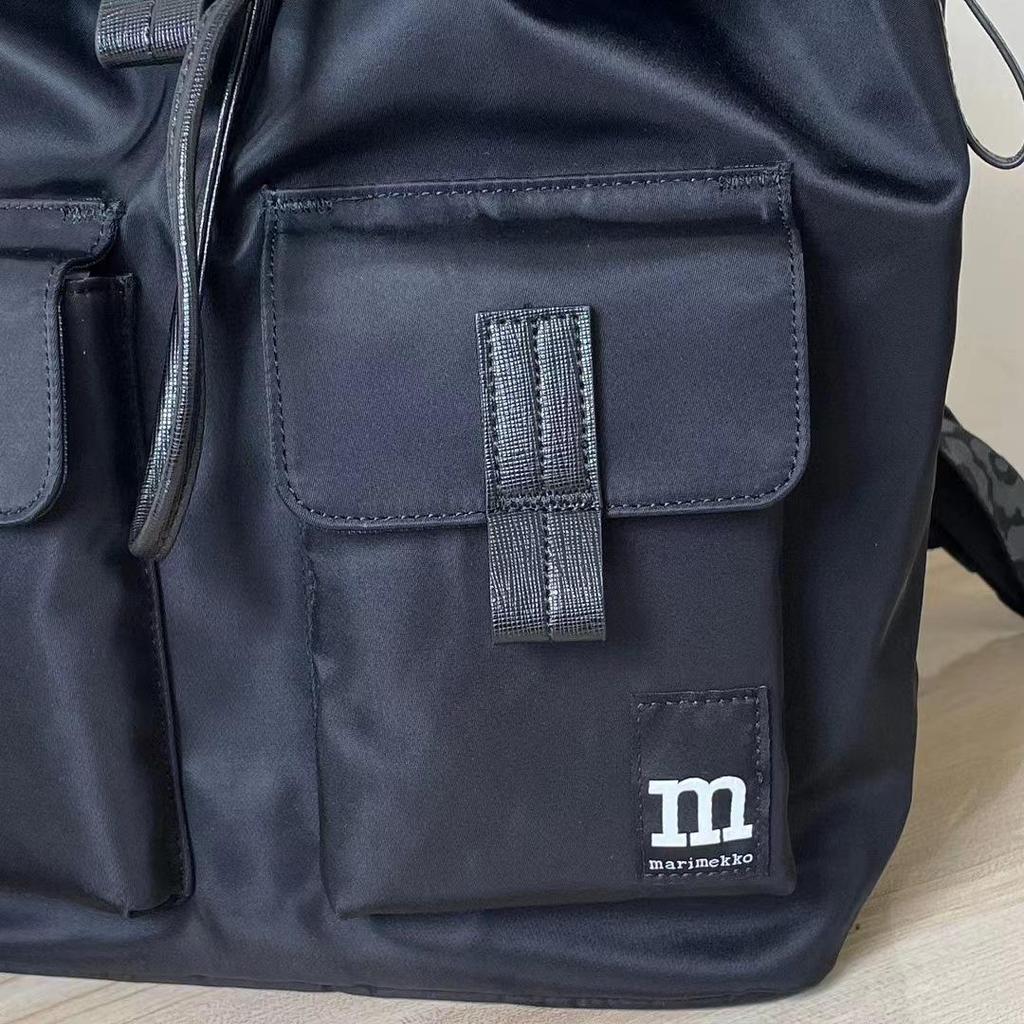 Nordic Niche Marimekko Women's Black Casual Commuter Backpack for Laptop