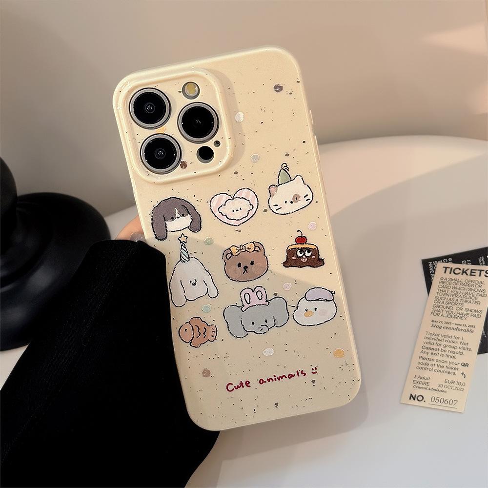 Animal Dessert Party Iphone14 Mobile Phone Case Apple 13promax Niche Cute 16 Silicone 12 Suitable for 15