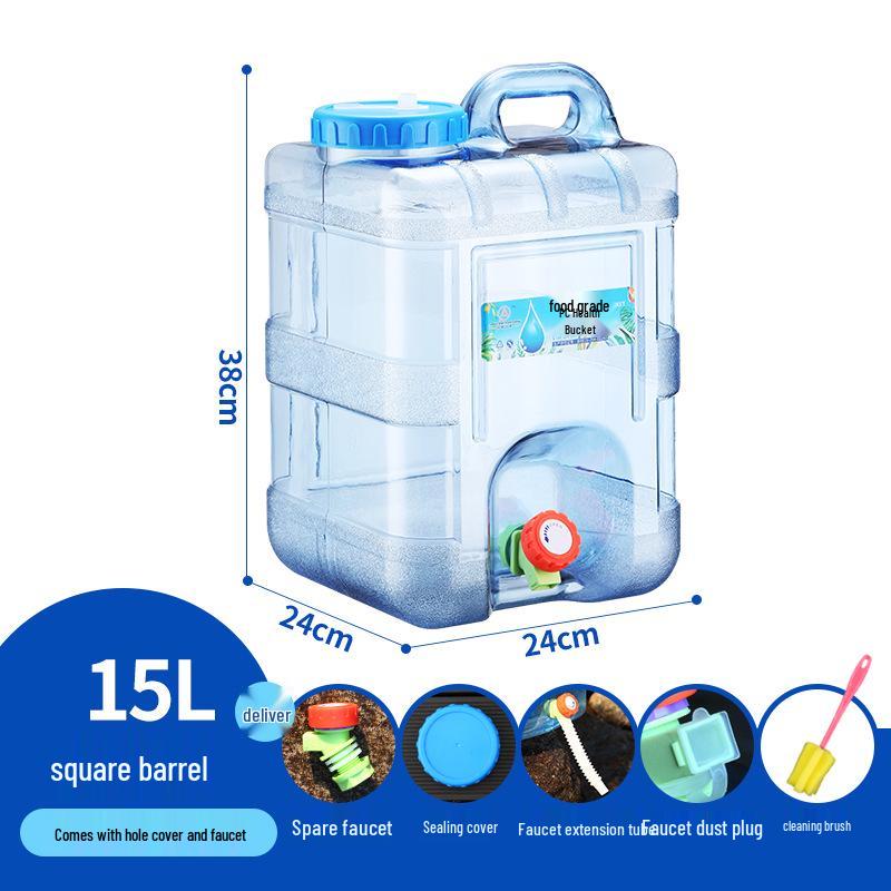 Portable Food Grade Water Storage Container with Faucet for Outdoor Camping and Self-Driving Tours