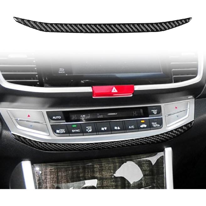 Carbon Fiber Decorative Stickers Car Central Control CD Radio Buttons Konb Media Panel Frame Car Interior Compatible with Honda Accord 2013 2014 2015