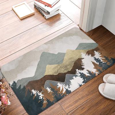 Berg bos print Deurmat Keukenkleed Entree deurmat Badkamermat Tapijt in de slaapkamer Woonkamerkleed Huisdecoratie