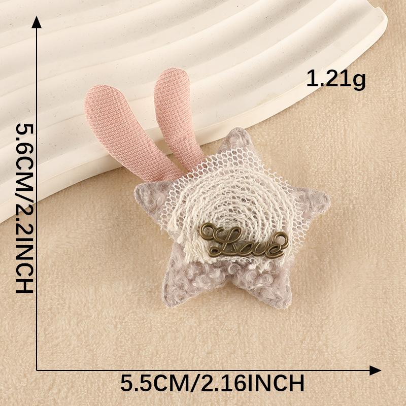Computer Embroidery Label Decorative Jewelry Cute Plush Bow Hairpin Leather Ring Hair Accessories Accessories Clothing Patch Cloth Label