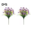 2 Pcs Artificial Flowers Bundle UV-Resistant Faux Plants Non-fading Fake Flowers for Home Vase Basket Window Box Outdoor Decoration