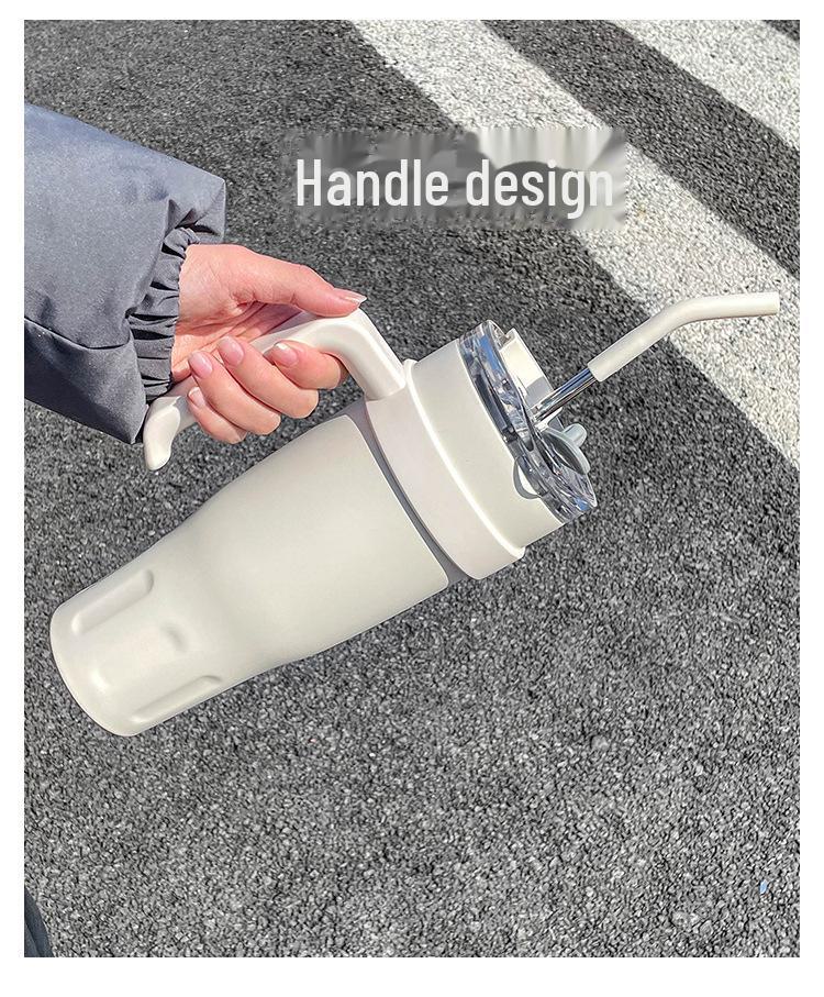 Large Capacity Straw Thermos Cup for Girls & Boys - Perfect for Outdoor Sports, Office, and Travel