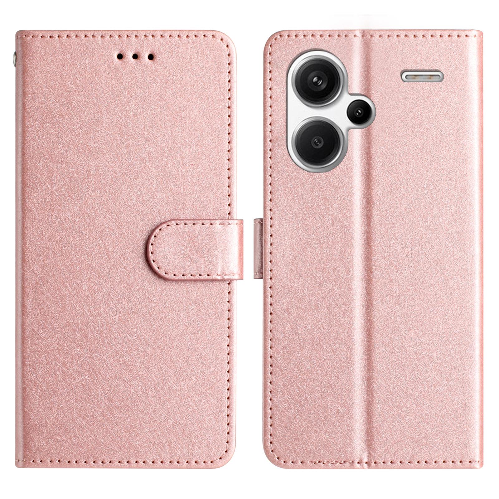 

Для Xiaomi Redmi Note 13 Pro+ 5G Чехол Кошелек Кожаный Чехол для Телефона Подставка для Просмотра Ремешок на Запястье A