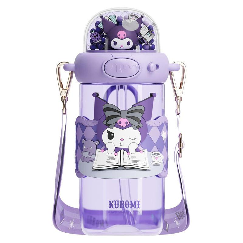 Cartoon Straw Water Cup Sanrio My Melody/Hello Kitty/Kuromi Leak-proof Children's Water Bottle Space Cup for Boys/Girls Gift