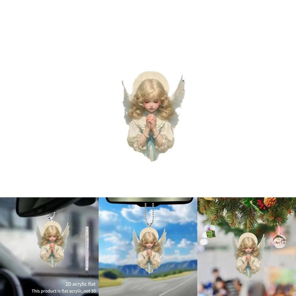 Acrylic Angel Car Interior Decor Pendant For Stylish Vehicle Accessories