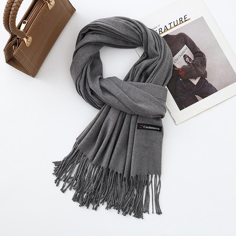 Damen Herbst/Winter Kaschmirwollschal - Koreanischer Stil Uni Rot