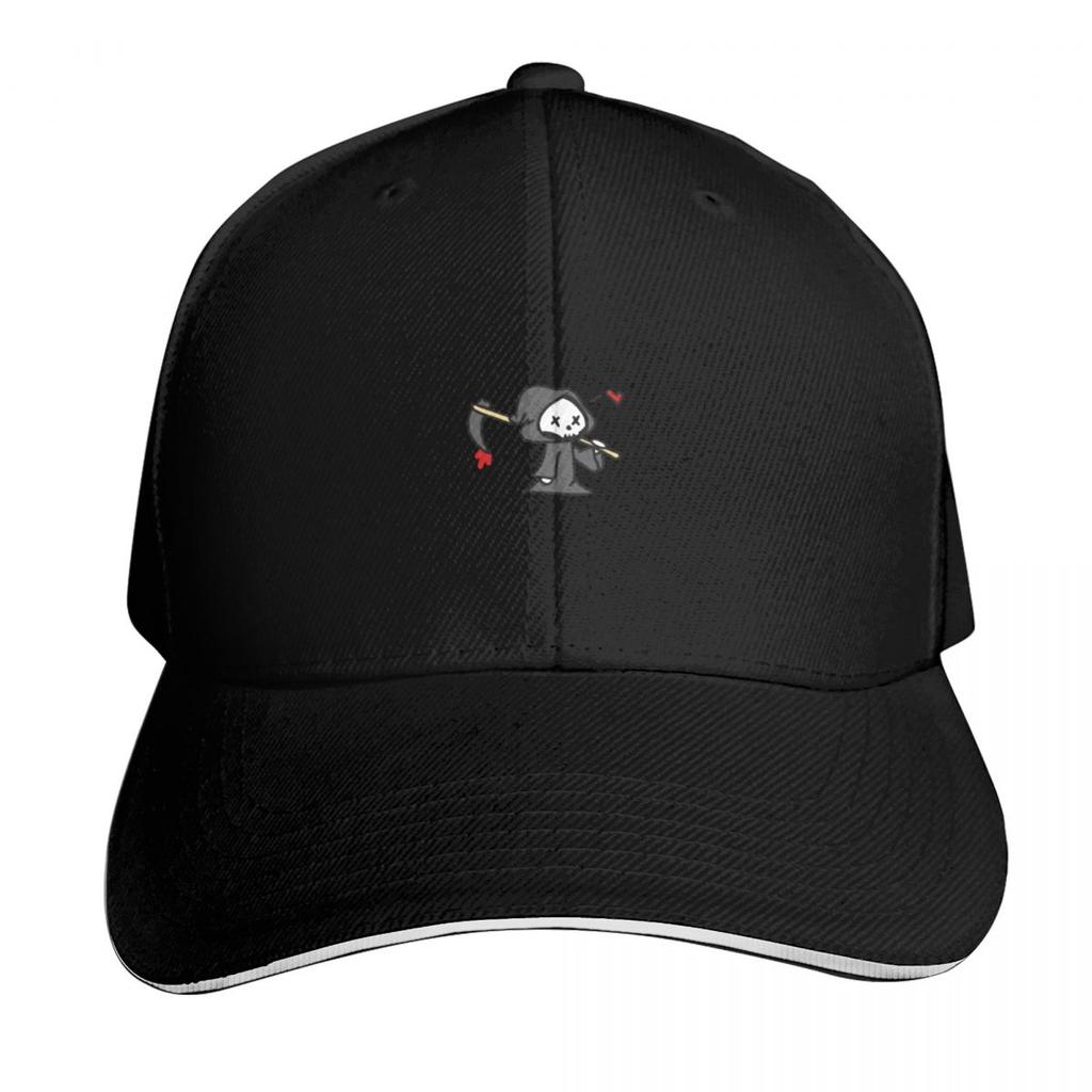 Cute Chibi Grim Reaper Heart Baseball Cap Unisex Hat Big Size Hat Luxury Women Cap Luxury Hat Unisexs Womens