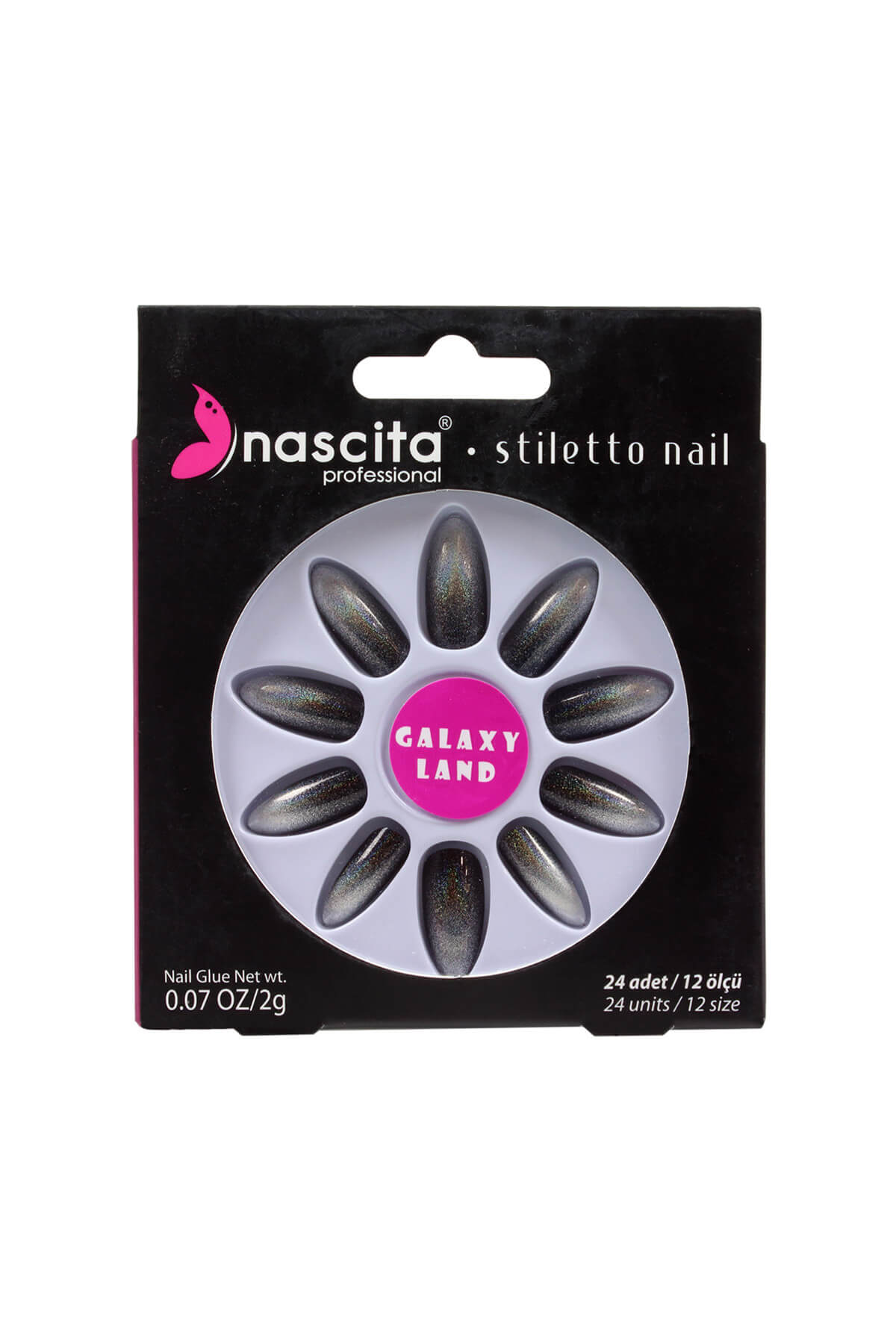 

Nascita Stiletto False Nail Chroming