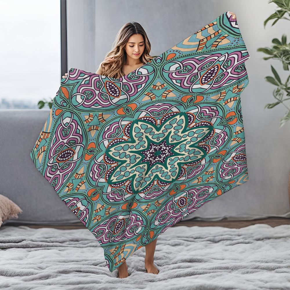 Boho Floral Paisley Muster Decke für Sofa Bett Reise Camping Wohnzimmer Büro Klimaanlage Decke für alle Jahreszeiten Geschenke
