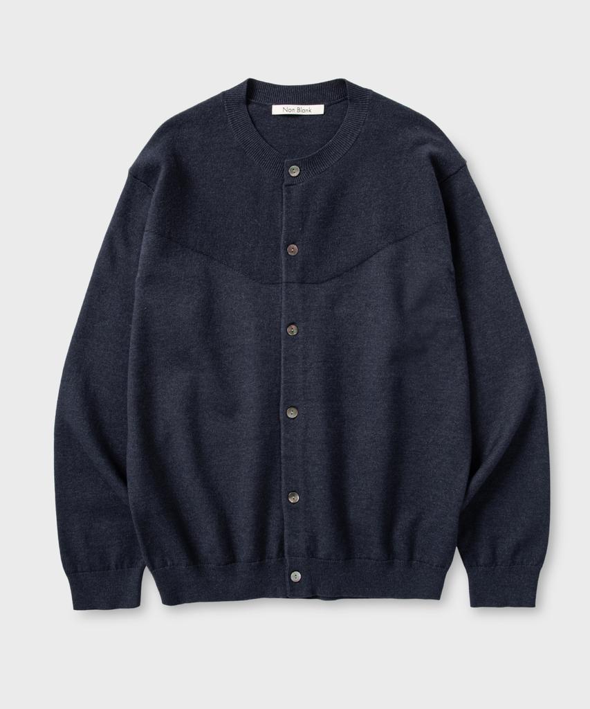 Nonblank Round Cardigan Knit_Indigo Blue