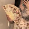 Plastic Chinese Japanese Folding Fan Colorful Folding Fan Decorative Portable Photo Props  Outdoor