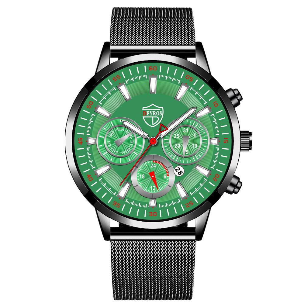 Moderne Herrenuhr Kalenderuhr Business-Uhr Herren-Edelstahluhr Hand Quarzuhr