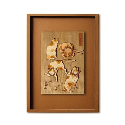 KINOWA "Tatoe Jin No Uchi Part 3" Woodcut Original Handmade Kit Ukiyo-e Utagawa Kuniyoshi Cat Made In Japan