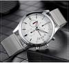 Sanda Men's Fashion Quartz Watch with Date, Three Hands, and Nail Scale