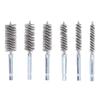 Drill Brush, Hex Shank Screw Cleaning, Polishing, Rust Removal, Bore Brush, Wire Brush, Cleaning Brush, Set of 6 (Steel Wire, Silver)