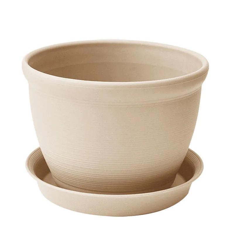 

Decorative Flowerpot For Home Use Garden Gray Plastic Flowerpot Aesthetic Addition Convenient Maintenance Easy Installation