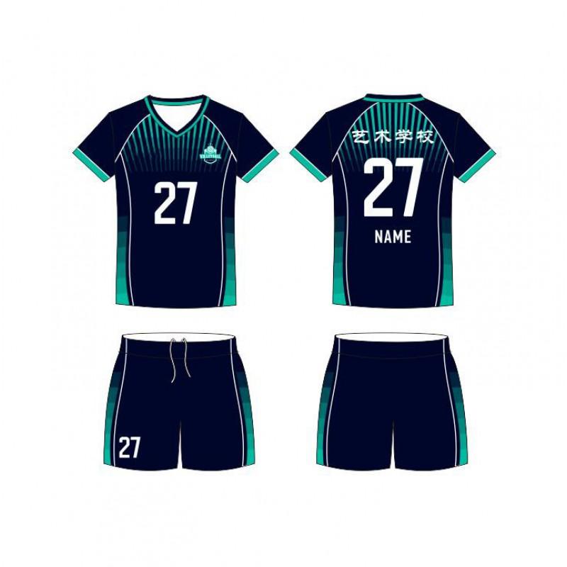 Women Men Volleyball Jersey Set Short Sleeve Training Uniforms Custom Print Number Sport