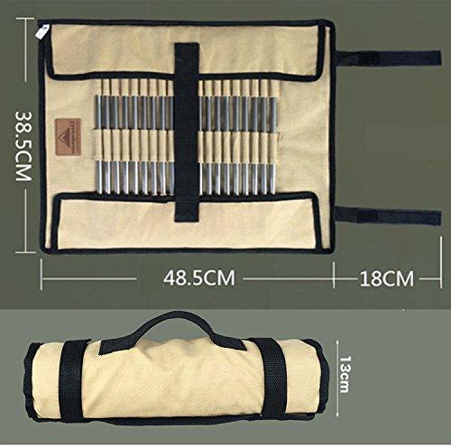CAMPING MOON Canvas Storage Bag for Pegs, Holds Hammers and Pegs Simultaneously, Fits Up To 35cm, B-135