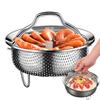 Stainless Steel Steamer Basket, Vegetable Steaming Basket, Pot Steamer Rack, Rice Cooker Basket, Easy Steaming Plate for Placing On a Pot, Basket, Net