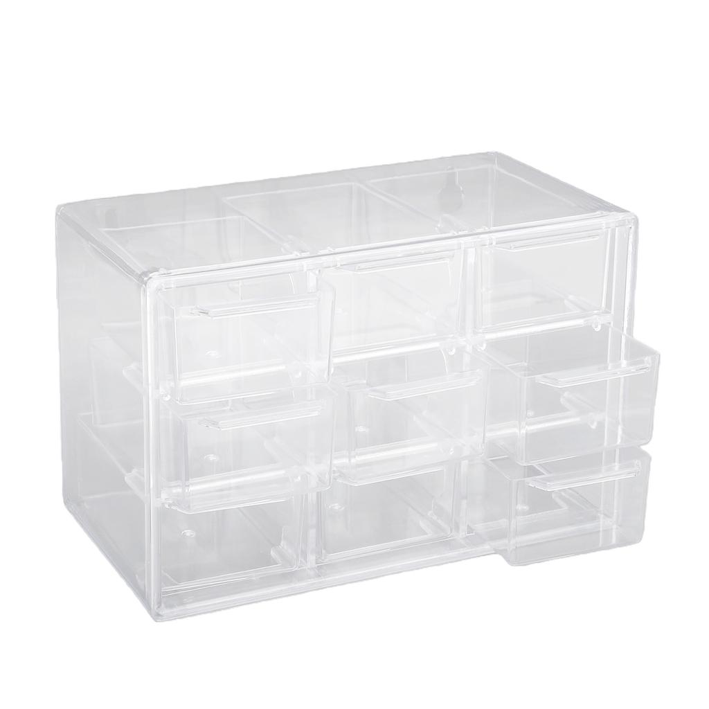 9 Grids Daily Contact Lens Organizer Disposable Contact Lens Dispenser Earrings Hairpins Storage Box Transparent