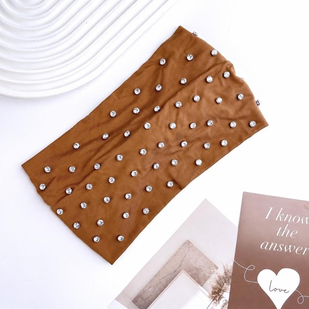 Wide Punk Rivet Hair Bands Soft Elastic Sports Headband Punk Studded Headband Hair Accessories