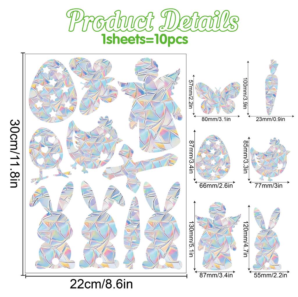 Christmas Rainbow Prism Static Cling Glass Stickers PVC Halloween Window Stickers Sun Catcher Decorative Films