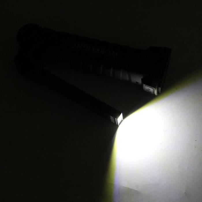 Lampe de travail portable - 2PCS - Rechargeable USB - Aimant et crochet pliable - 5 modes COB/LED